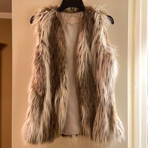 Fabulous Furs Faux Fur Vest. Size S.